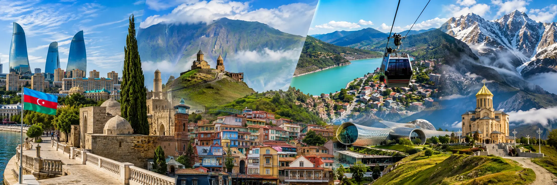 Azerbaijan Georgia Grand Combo 11D/10N Baku Caspian Shores High Caucasus Black Sea Coast